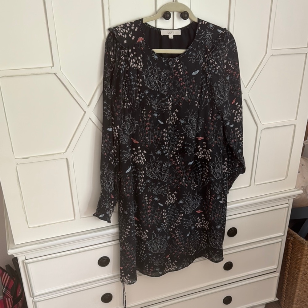 Loft Navy Floral Women's Dress